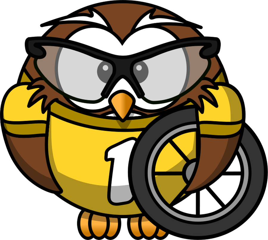 Wheel Clip Art Download - Biker Owl Shower Curtain - Png Download (800x718), Png Download