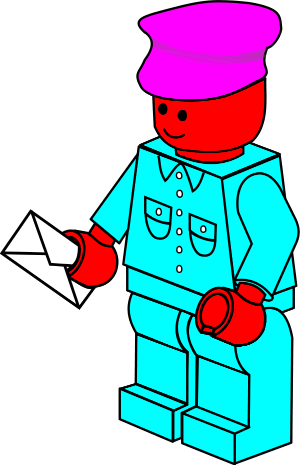 Postman Clipart - Lego Vectoe - Png Download (600x928), Png Download