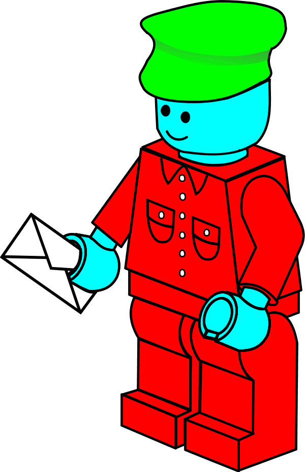 Postman Clipart - Lego Clipart - Png Download (600x928), Png Download