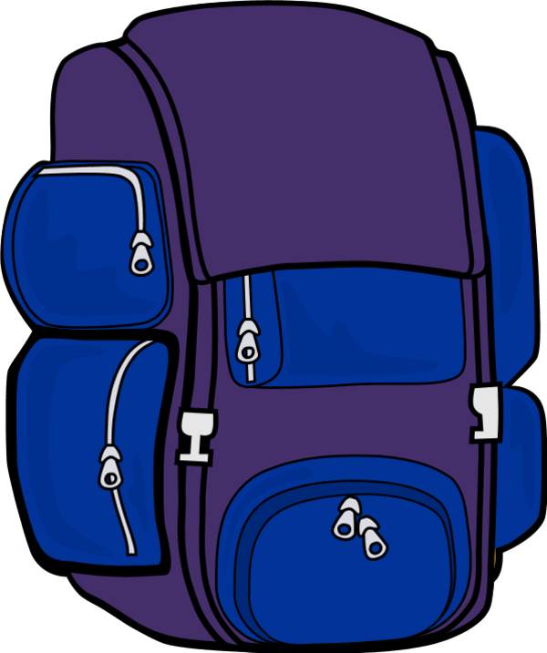 Backpack Green Brown Vector Clip Art - Backpack Clip Art - Png Download (600x717), Png Download