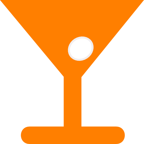 Martini Clip Art - Orange Martini Clipart - Png Download (594x595), Png Download
