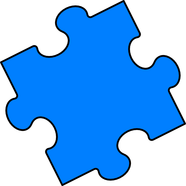 Blue Puzzle Piece Clipart - Png Download (600x600), Png Download