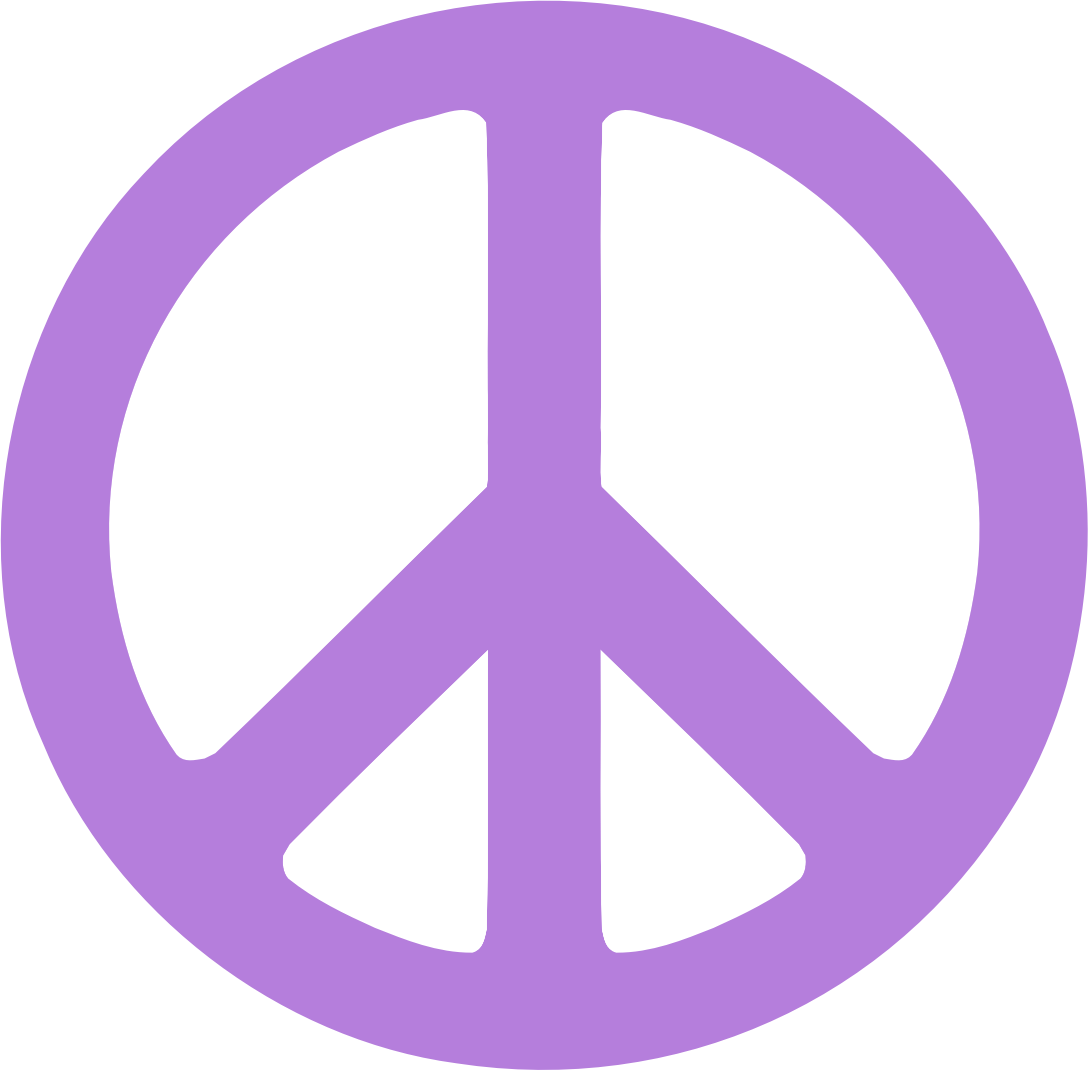Lavender Flower Clip Art - Green Peace Symbol - Png Download (2222x2222), Png Download
