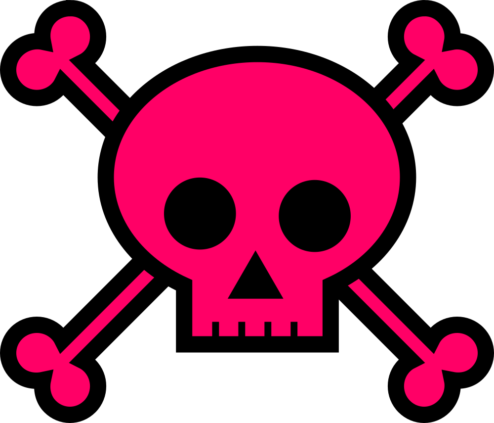 Skull Clipart Image Simple Clipart Cliparts For You - Pink Skull And Crossbones - Png Download (800x566), Png Download