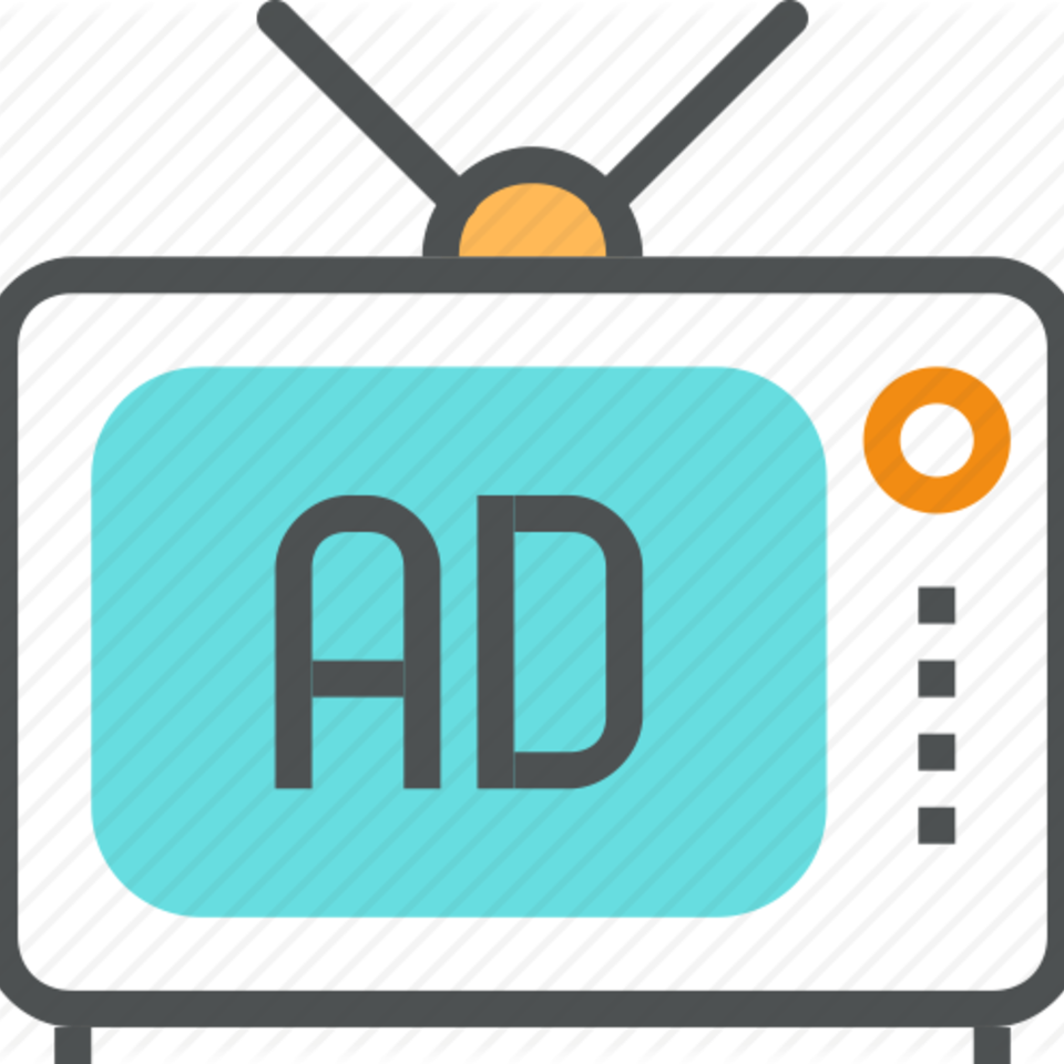 Advertising Clipart Tv Advertisement - Tv Advertisement Png Transparent Png (960x960), Png Download