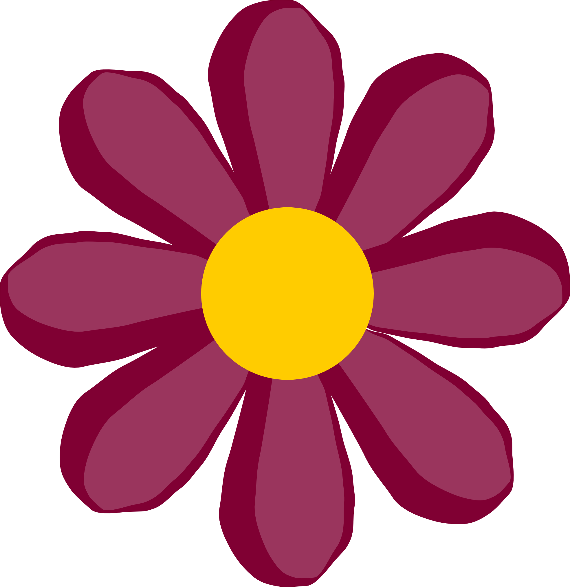 Simple Flower Clip Art - Flower Clip Art - Png Download (1600x1647), Png Download