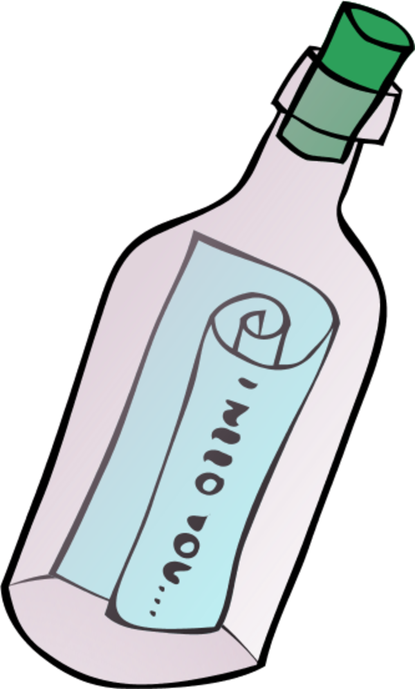 Manufacture - Clipart - Message In A Bottle Clipart - Png Download (600x995), Png Download