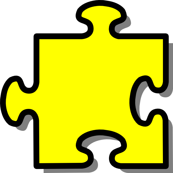 Puzzle Piece Puzzle Clip Art Image - Black And White Puzzle Pieces Clipart - Png Download (600x599), Png Download