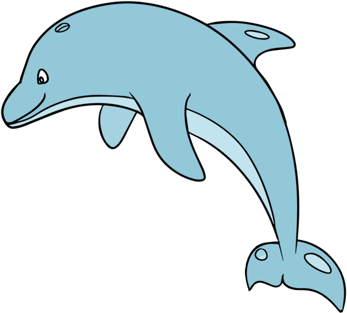 90s - Dolphin Cartoon Images Free Clipart (750x720), Png Download