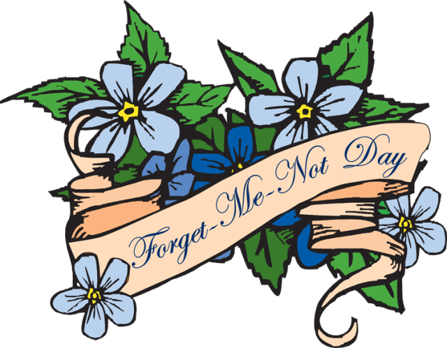 Forget Me Not Day - Forget Me Not Day Clip Art - Png Download (640x499), Png Download