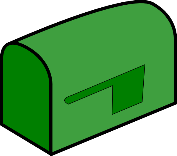 Green Mail Box Clipart (600x531), Png Download