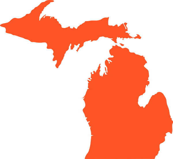 State Of Michigan Clipart (600x550), Png Download