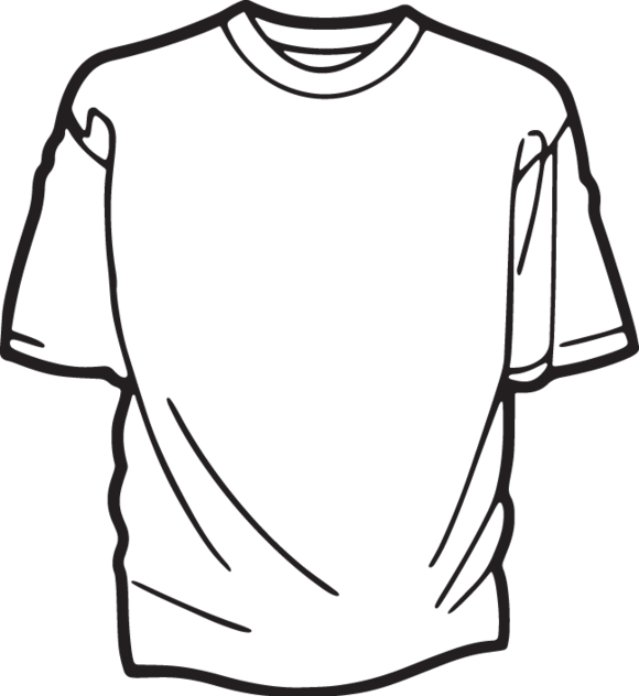 T-shirt Shirt Template, Clipart Black And White, Fathers - Shirt Clipart - Png Download (551x600), Png Download