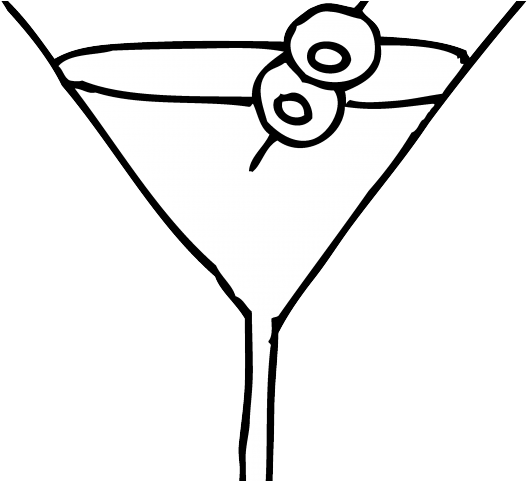 Martini Clipart Woman Drinking Cocktail - Cocktail Glass Clipart Hd - Png Download (640x480), Png Download