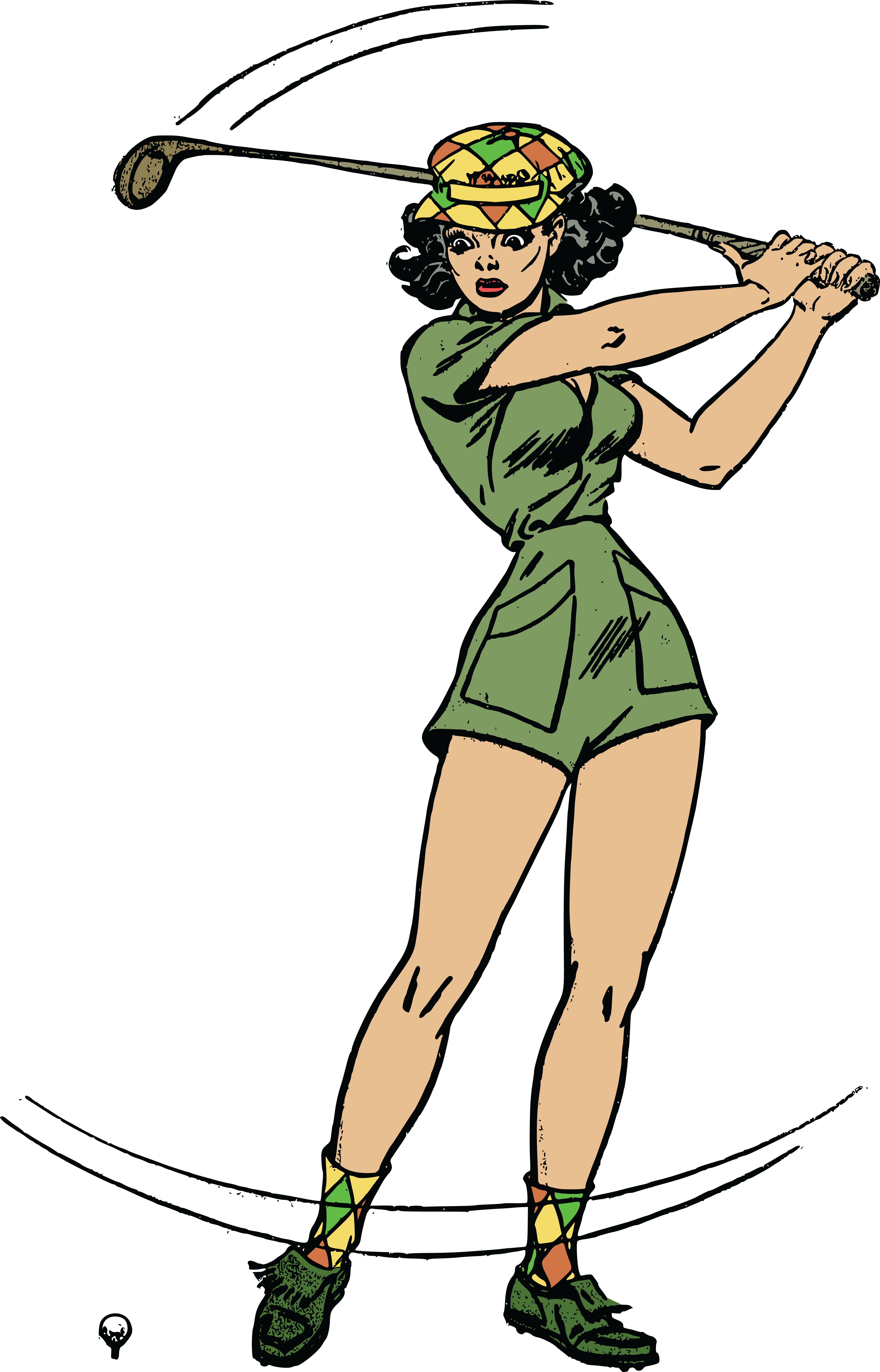 Free Clipart Woman Golfing - Golf Png Files With Transparent Background (4000x6237), Png Download