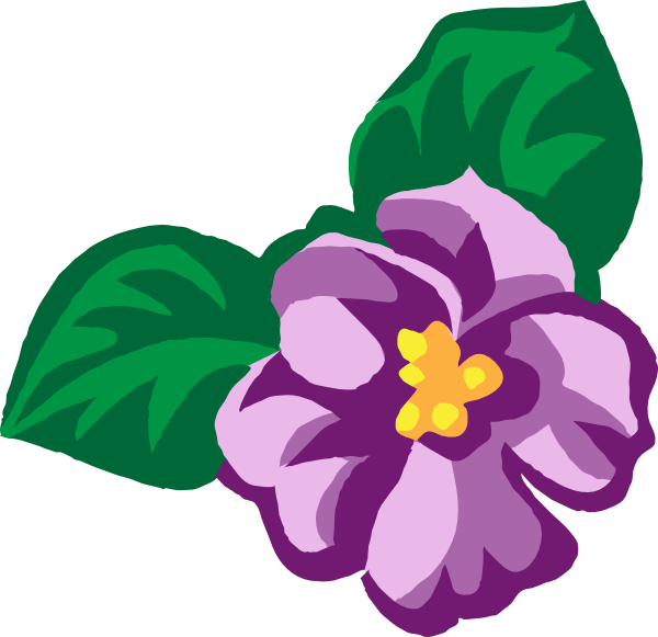 Violet Flower Clip Art - Violets Clip Art - Png Download (600x581), Png Download