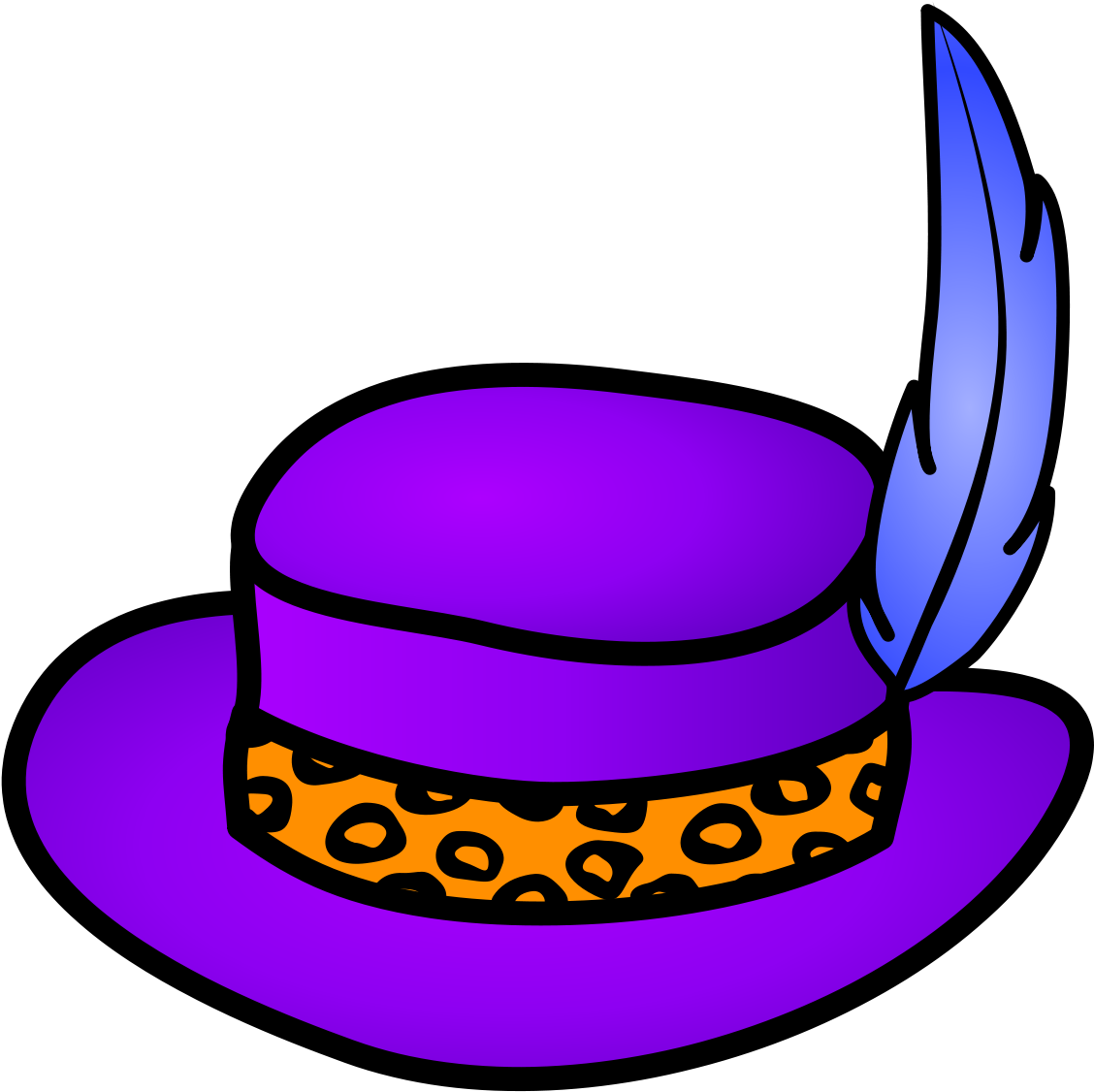 70s Andamp, 80s Pimp Hat Clipart - Pimp Hat Clip Art - Png Download (1000x998), Png Download