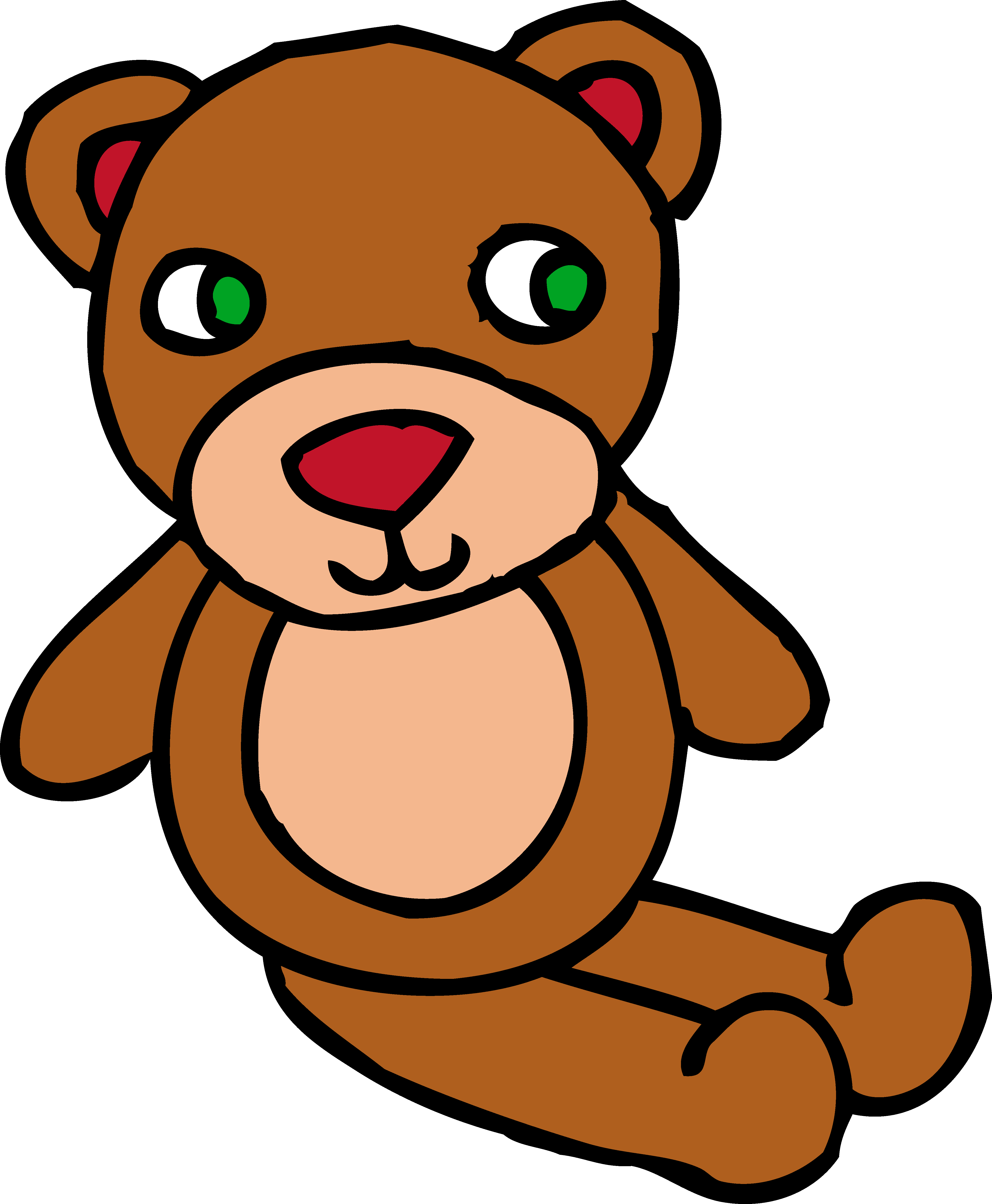Cute Brown Teddy Bear Toy - Baby Toys Clip Art Transparent - Png Download (4459x5412), Png Download
