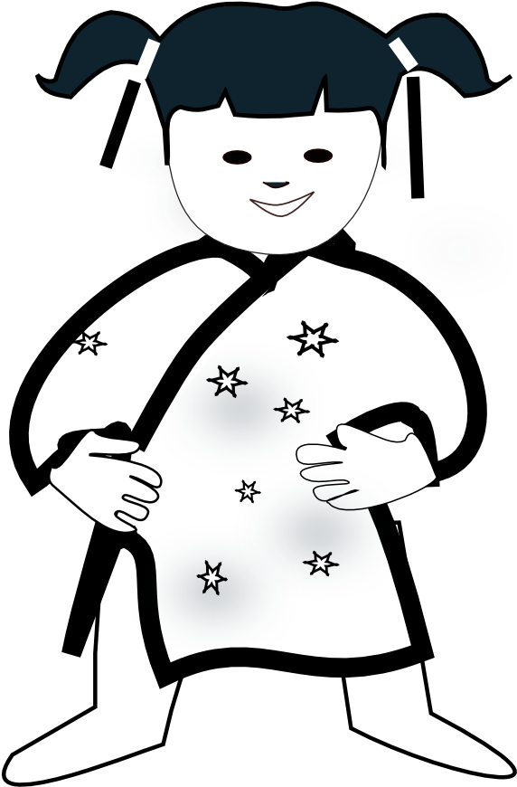 Chinese Girl Icon Black White Clipartist - Chinese Clip Art Black And White - Png Download (999x999), Png Download
