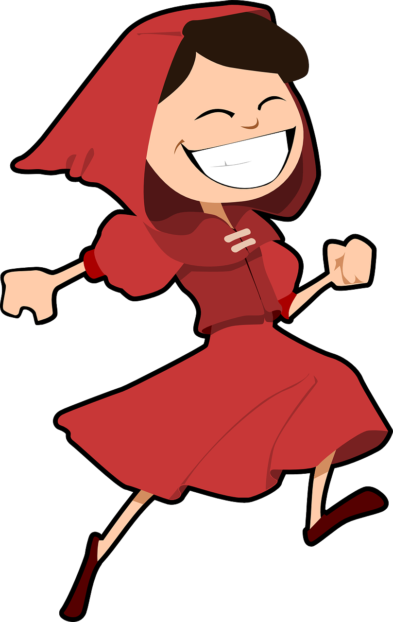 Free Images To Use On Clipart Library - Little Red Riding Hood Happy - Png Download (505x800), Png Download