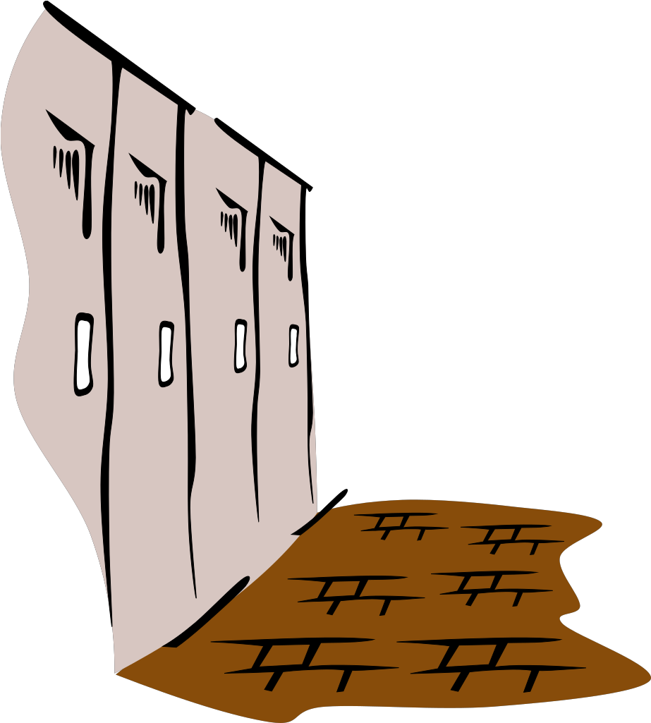 Corridor Clipart Modern School - School Hall Clipart - Png Download (650x720), Png Download