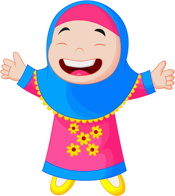 Фото, Автор Soloveika На Яндекс - Cartoon Kids Muslim Clipart (710x800), Png Download