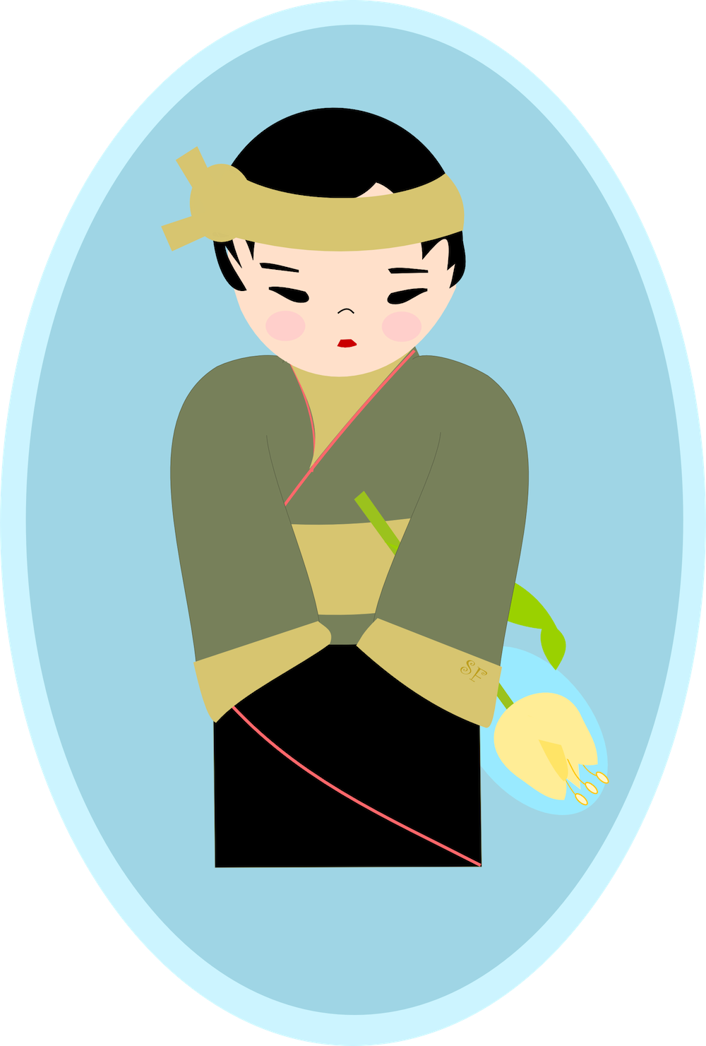 Free Printable Kokeshi Boy Ii Journaling Cards - Kokeshi Menino Png Clipart (1000x1481), Png Download