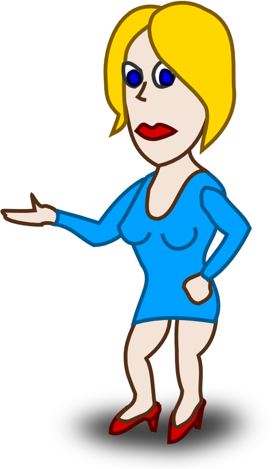 Comic Characters - Blonde - Gif Png Cartoon People Clipart (958x958), Png Download