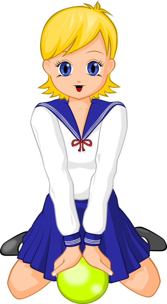 School Girl Cartoon Transparent Clipart (550x1000), Png Download