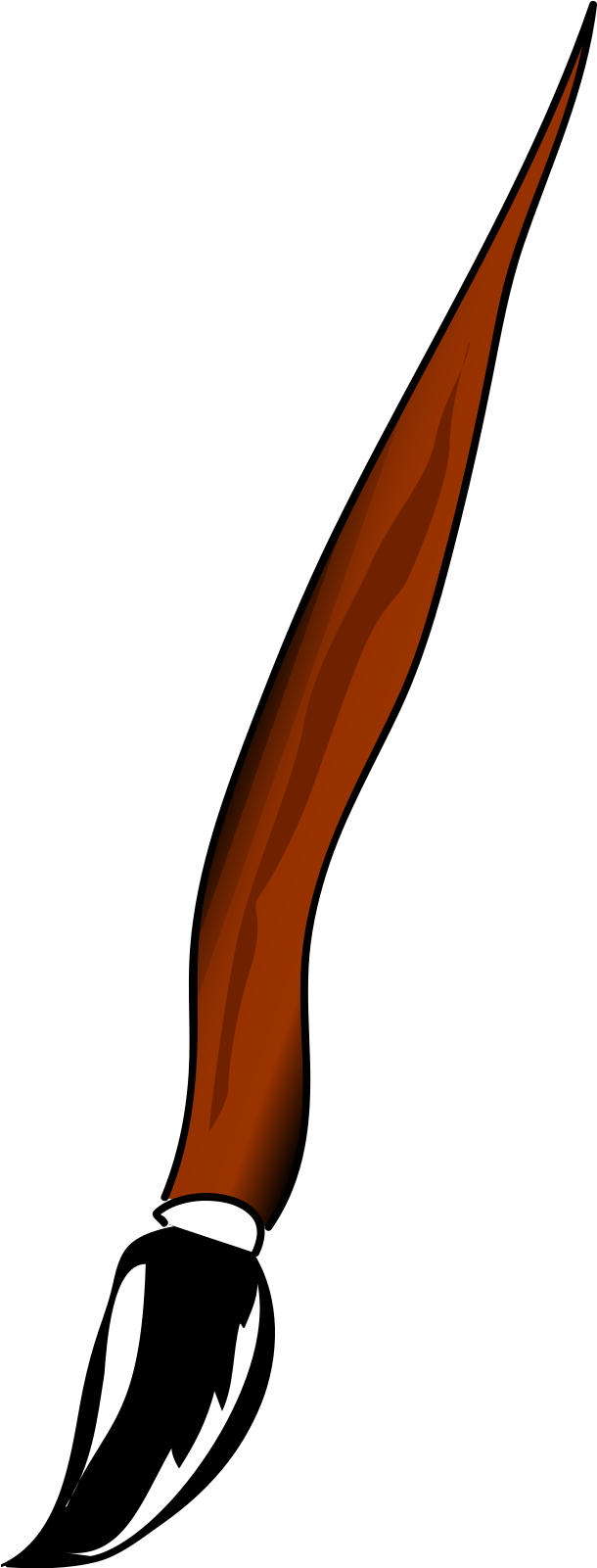 Paintbrush Chinese Paint Brush Clipart Vector Clip - Chinese Brush Painting Clipart - Png Download (343x900), Png Download