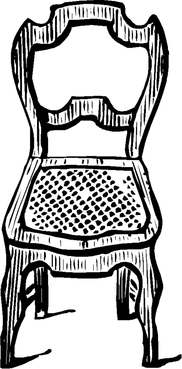 Art - Chair Clipart (633x1280), Png Download