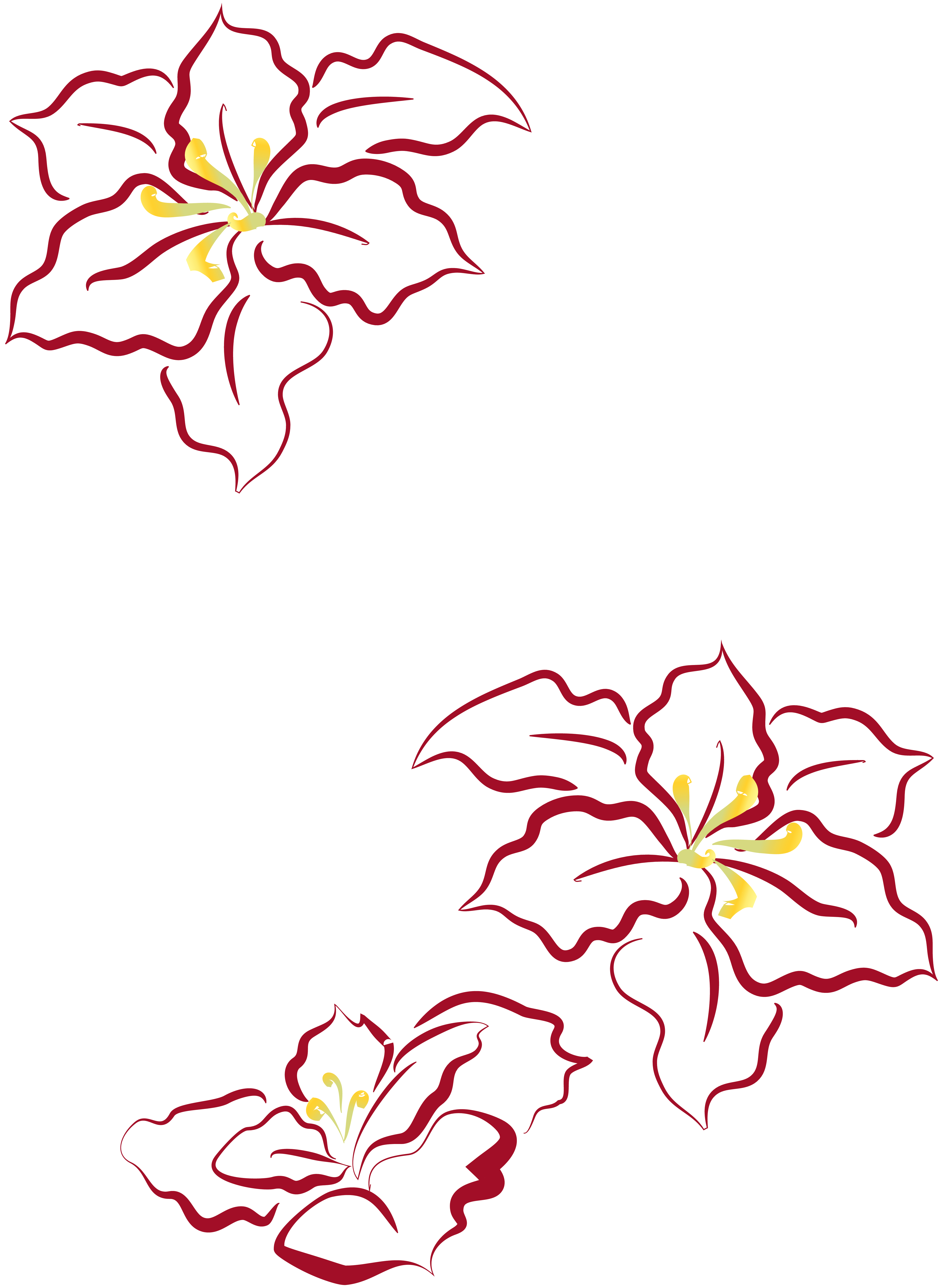 Designed For Christmas Decoration With Leaf Flowers - Clip Art - Png Download (4357x5948), Png Download