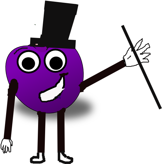 Plumb Prune Dancing In The Rain Clip Art - Prune Clip Art - Png Download (600x561), Png Download