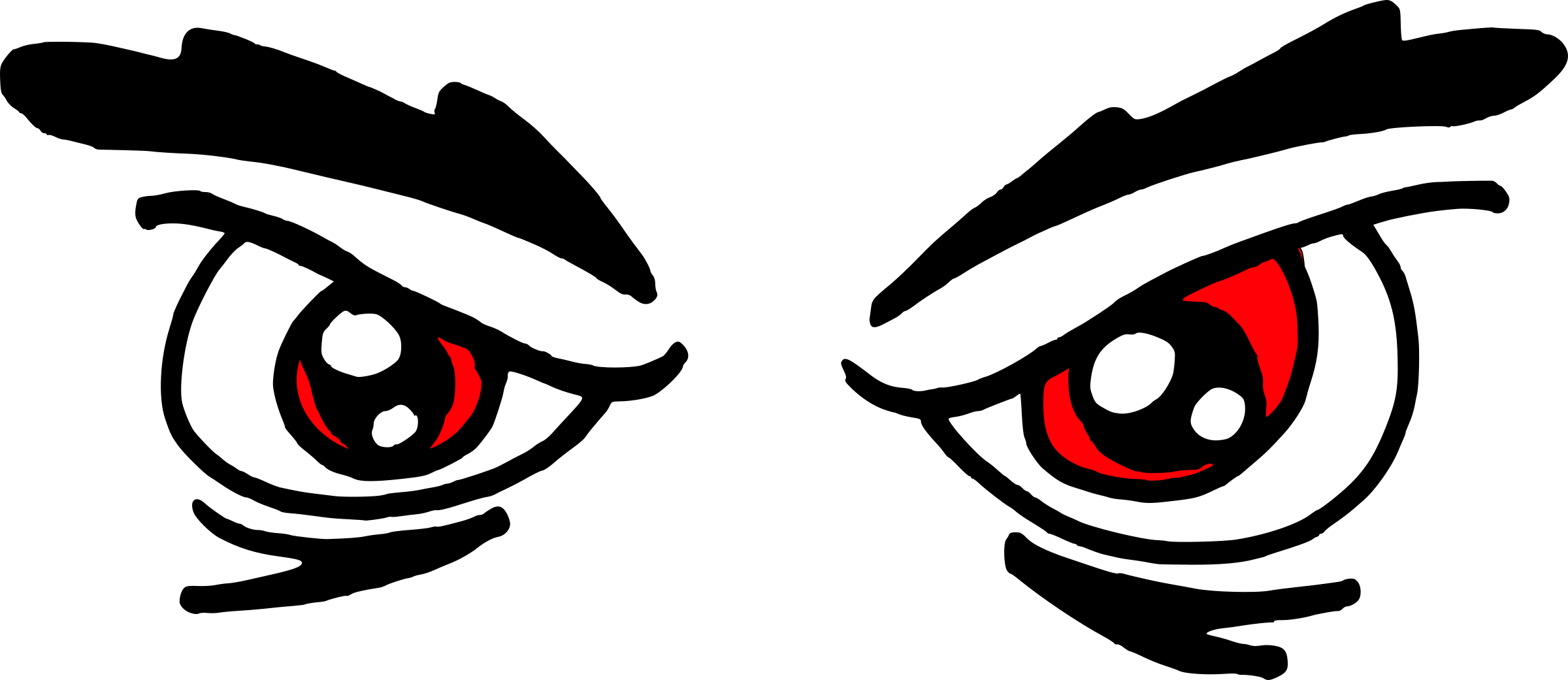 Eye Cartoon Drawing Stick Figure Clipart (1729x750), Png Download