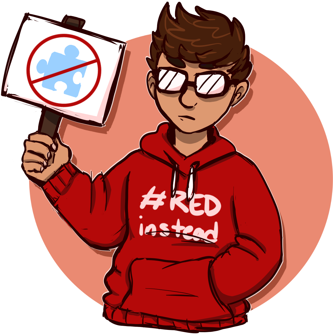 Jpg Library Druminor S Workshop Damondear - Autism Clipart (1230x1230), Png Download