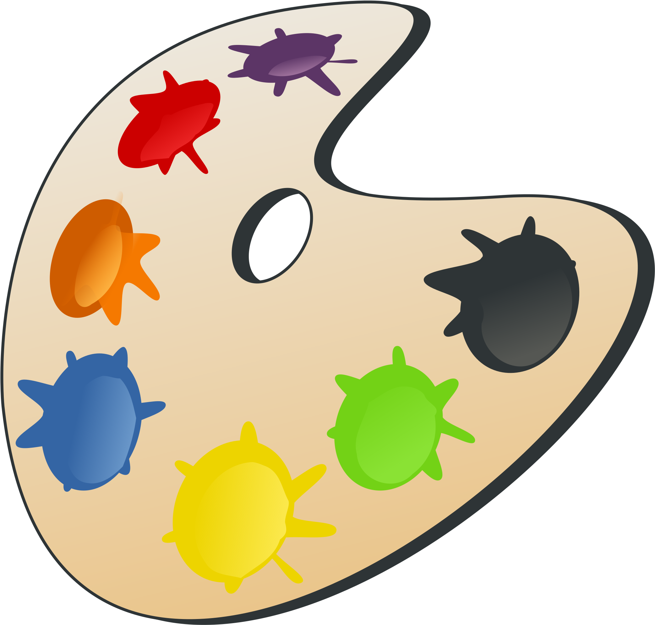 Aquarela Colors By @valessiobrito, A Paint Board With - Palette De Couleur Peintre Clipart (2400x2247), Png Download