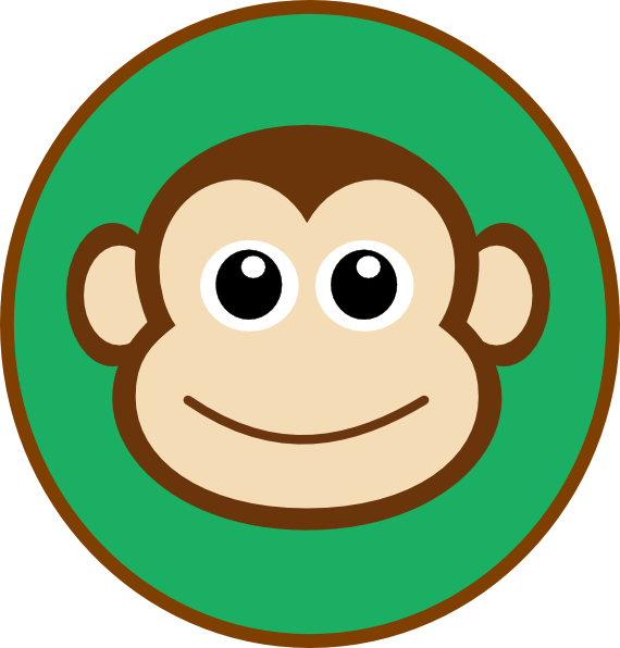 Cute Monkey Clip Art Clipart Panda Free Clipart Images - Caras De Monos Animados - Png Download (570x596), Png Download
