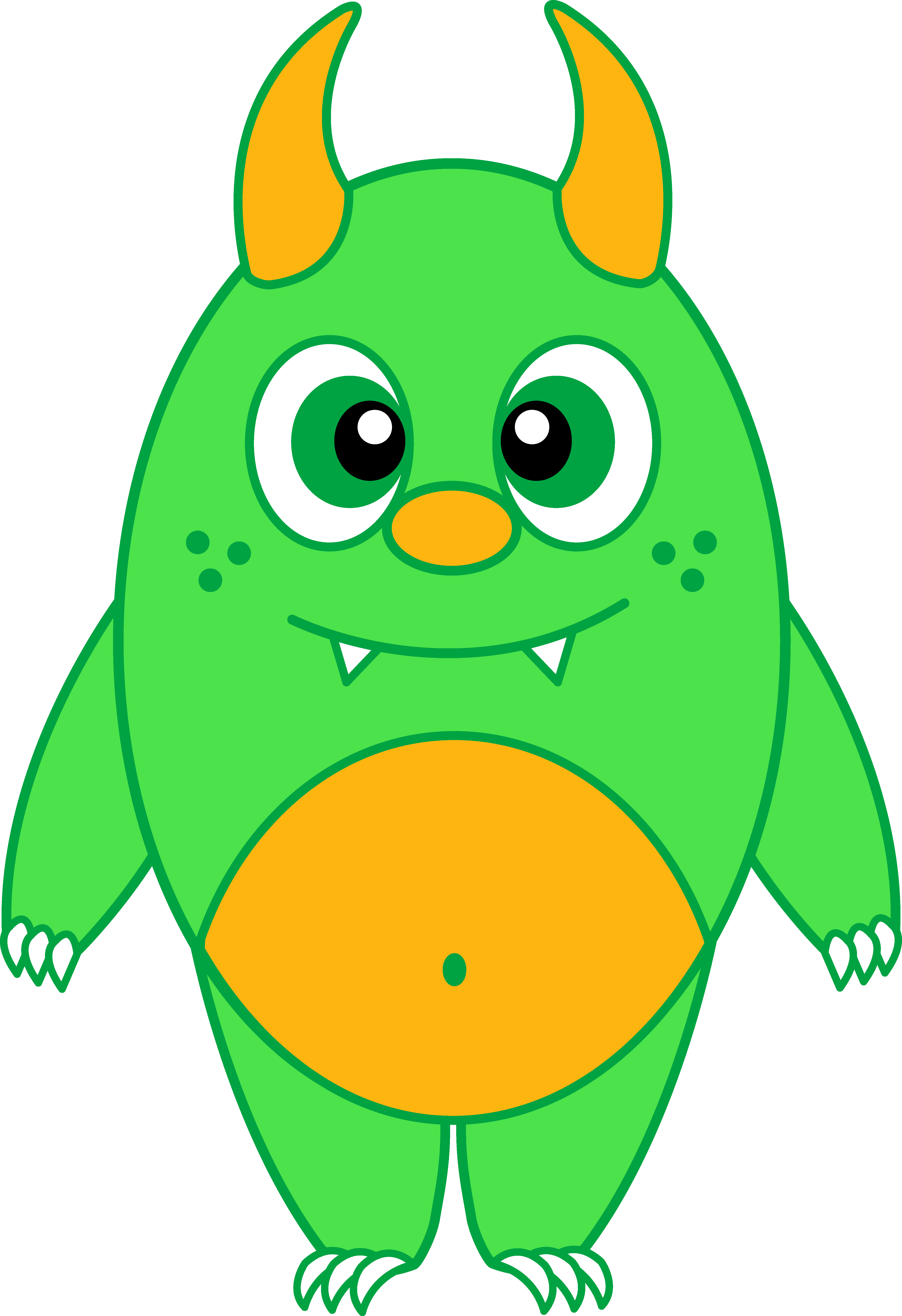 Green Eyes Clipart Baby Eye - Green Monster Clipart - Png Download (4611x6727), Png Download