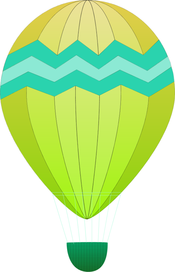 Clip Arts Related To - Pretty Hot Air Balloons Clipart - Png Download (600x933), Png Download