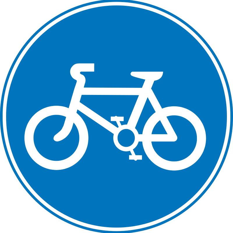 Free Vector Road Signs Clip Art - Sinais De Transito Bicicleta - Png Download (600x600), Png Download