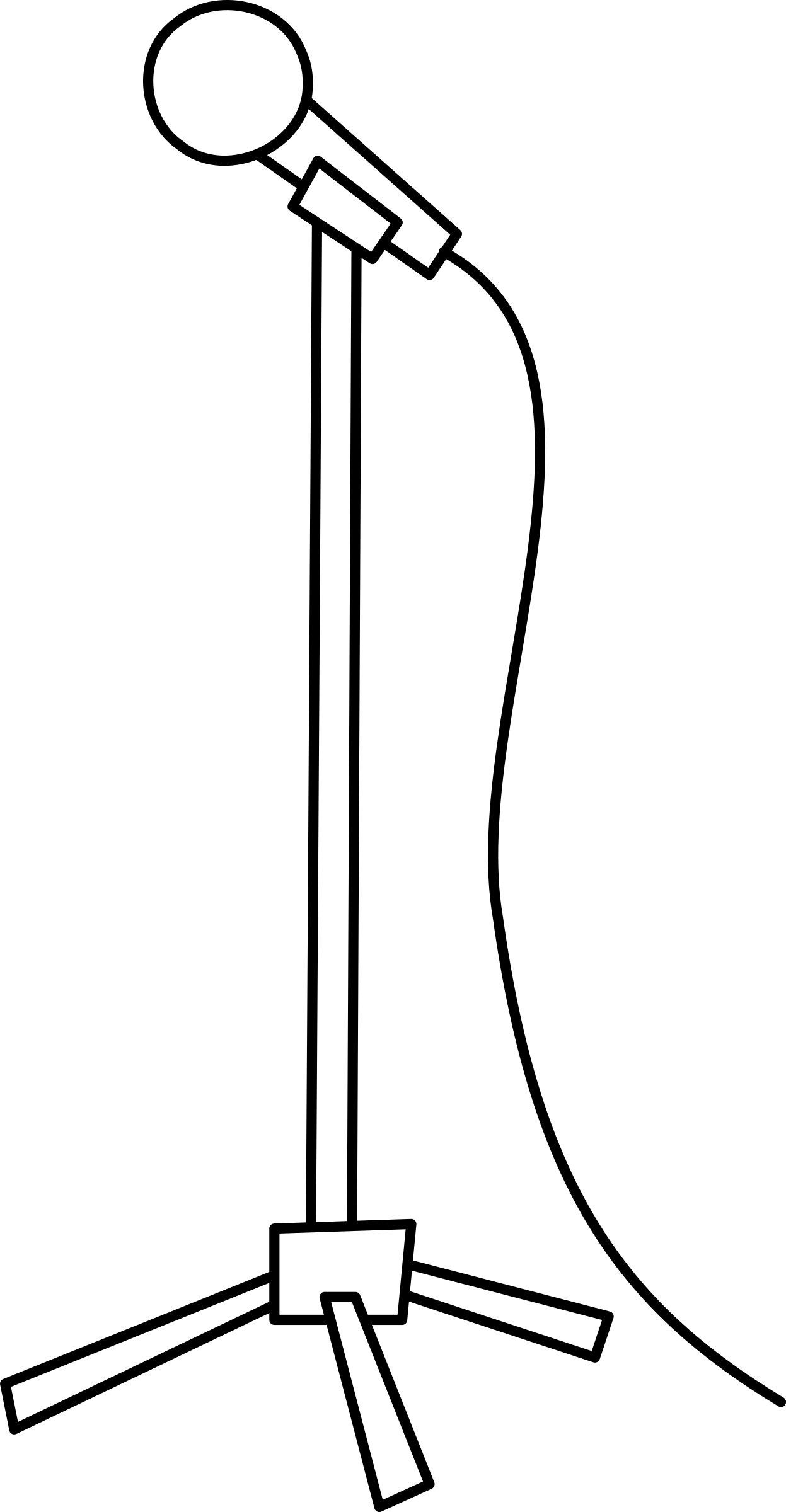 Big Image - Microphone Stand Clip Art - Png Download (1247x2400), Png Download