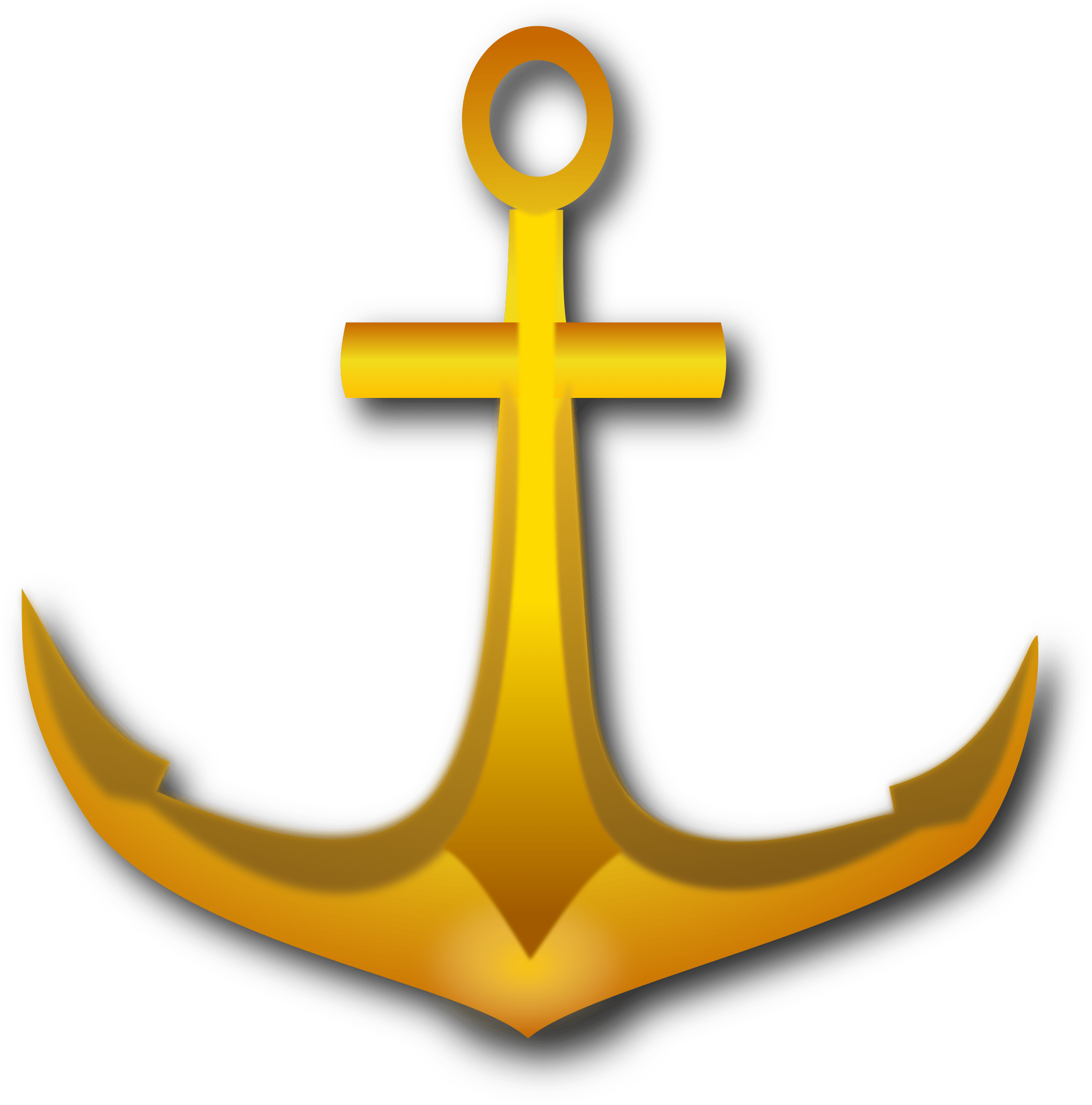Golden Anchor Png Clipart (2400x2430), Png Download