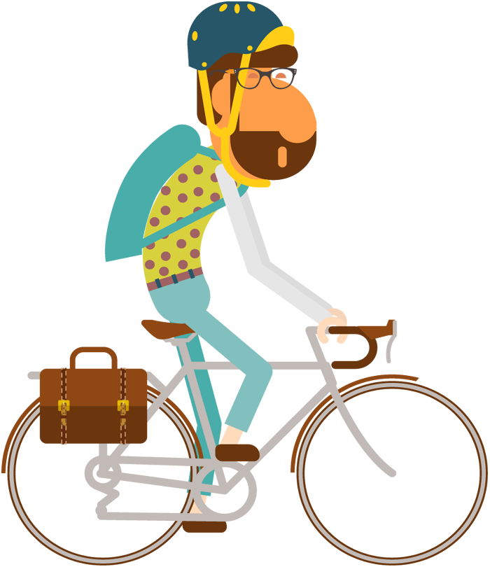 Clip Art Portfolio Categories Designshop Page A - Ride Bicycle Png Cartoon Transparent Png (700x810), Png Download