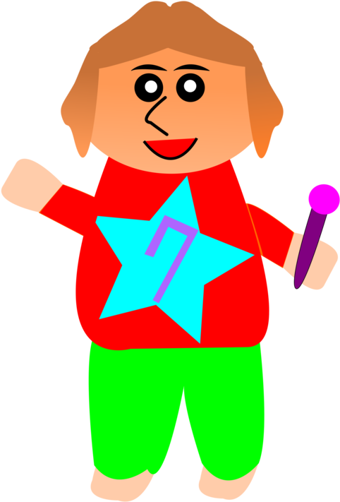 Cartoon Microphone Clothing Thumb Human Behavior - Clip Art - Png Download (530x750), Png Download