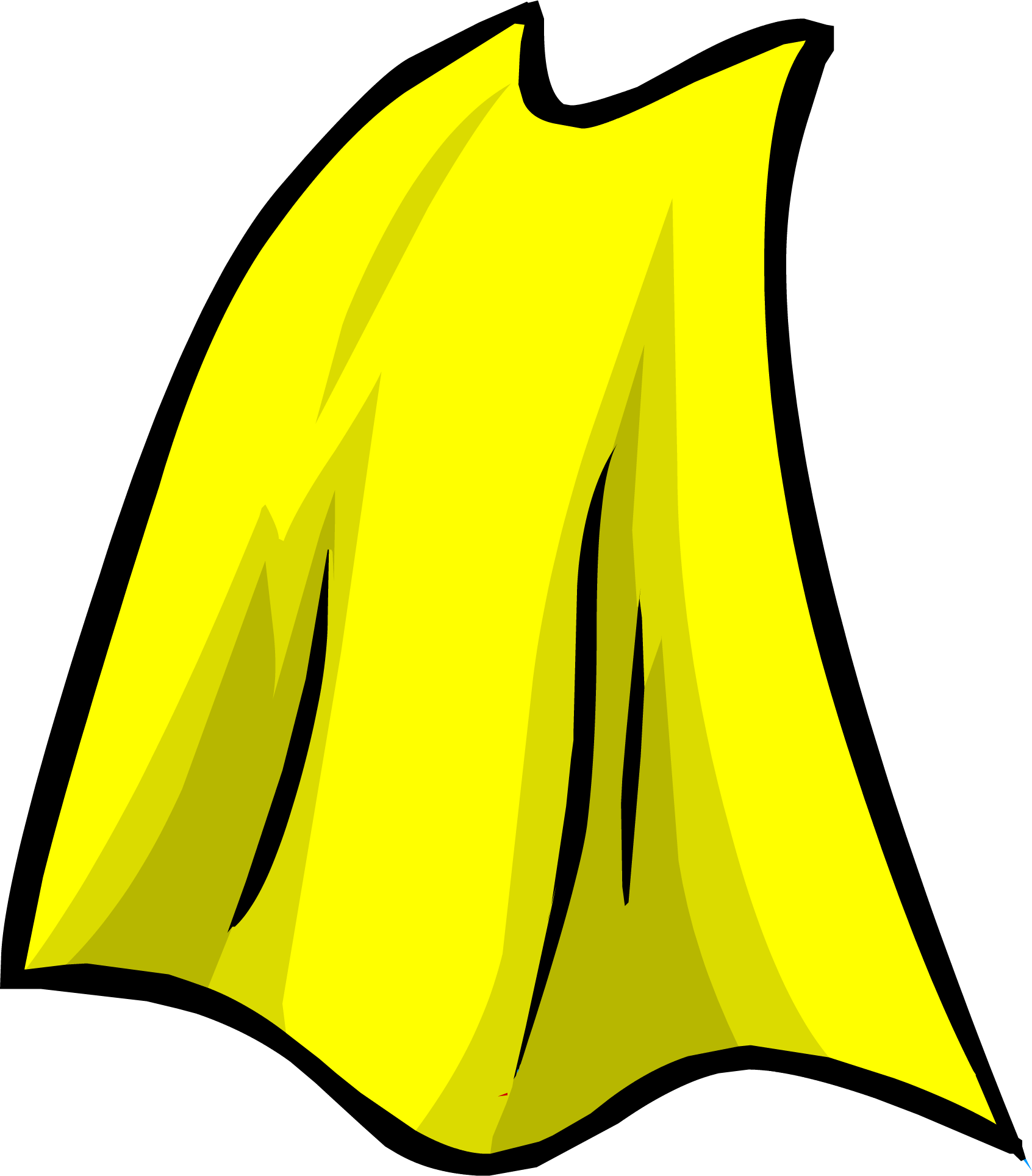 Yellow Cape - Yellow Superhero Cape Clipart - Png Download - Full Size