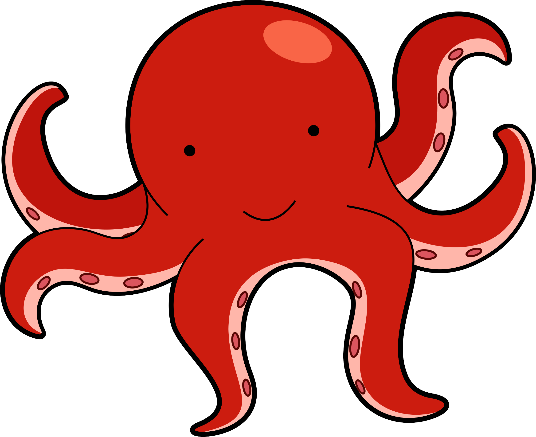 This Animals Bundle Contains 80 Images Which Includes - Red Octopus Clip Art Cute - Png Download (2281x1860), Png Download