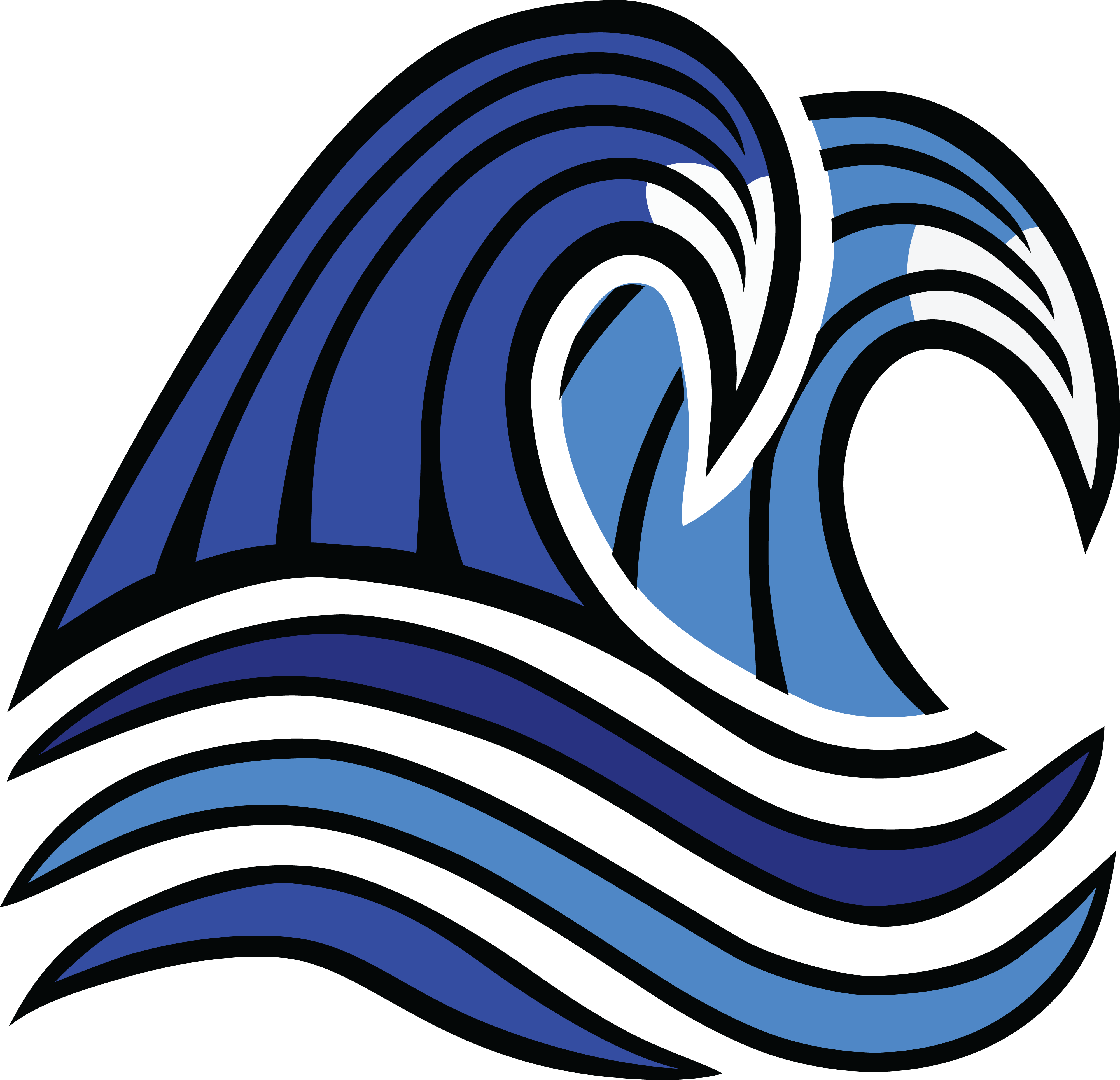 Free Clipart Of Ocean Waves - Clipart Waves - Png Download (4000x3858), Png Download