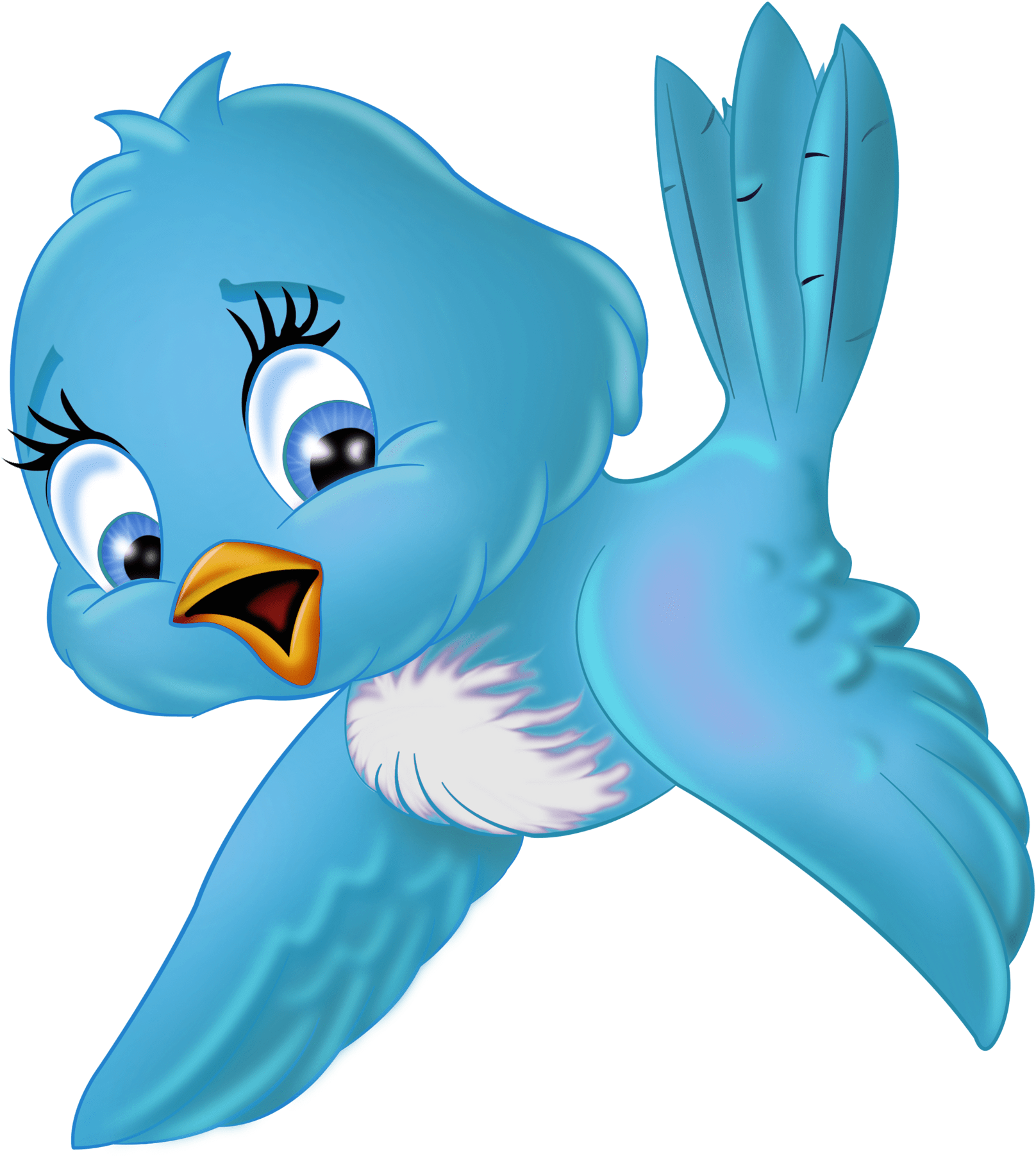 Blue Bird Clip Art - Birds Clipart Png Transparent Png (546x600), Png Download