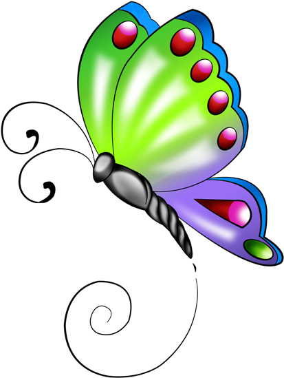 Clip Art - Cartoon Butterflies - Png Download (600x600), Png Download