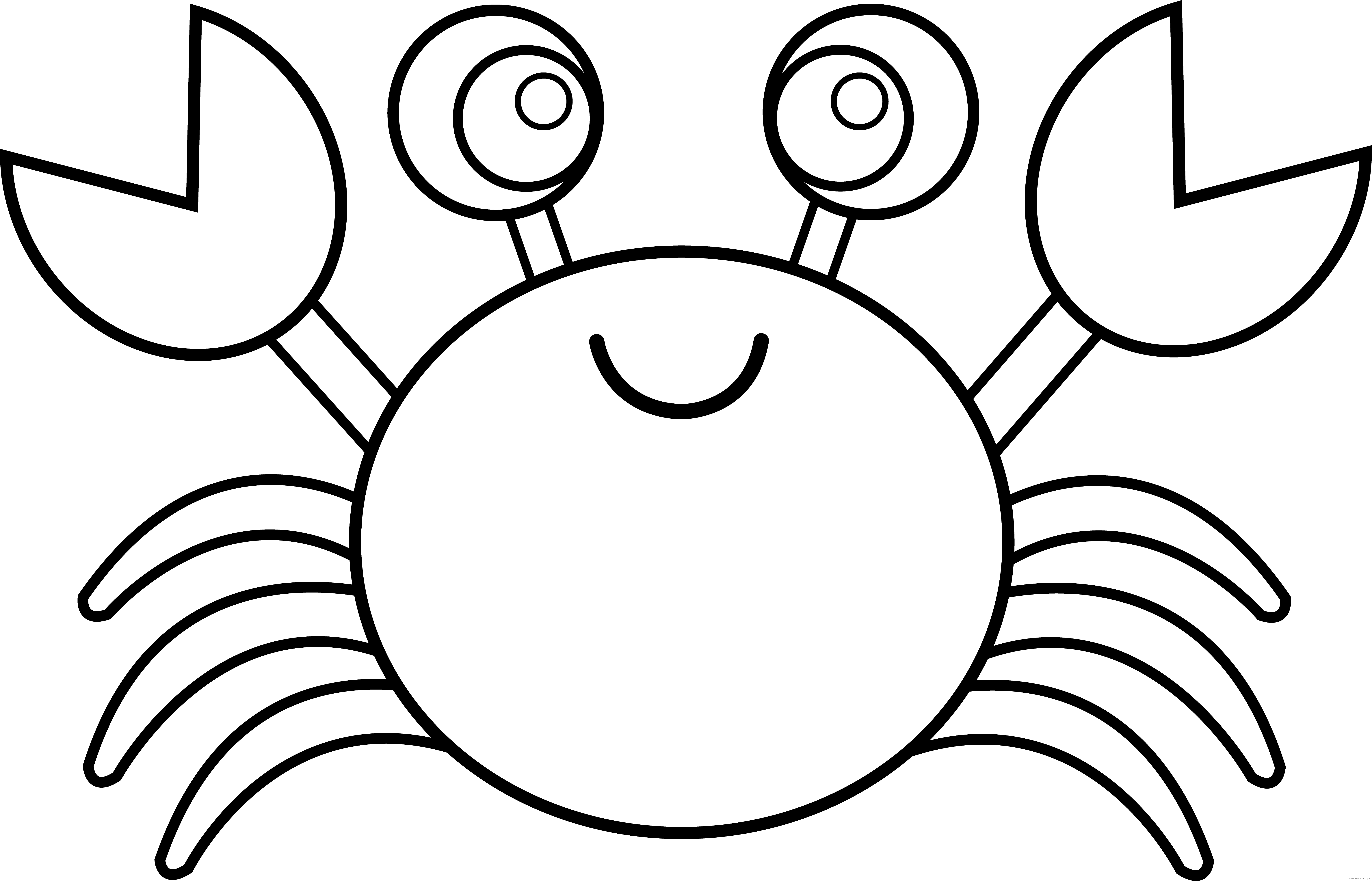 Crab Black And White Blue Crab Clipart Black And White - Crab Clip Art Black And White - Png Download (768x493), Png Download